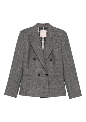 Antonio Marras double-breasted check blazer - Black