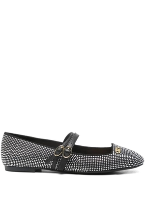 LIU JO Brigitte rhinestone-embellished ballet flats - Black