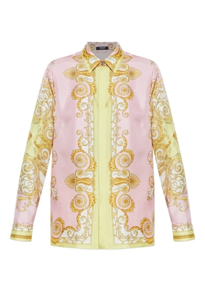 Versace long-sleeved Medusa-head shirt - Pink