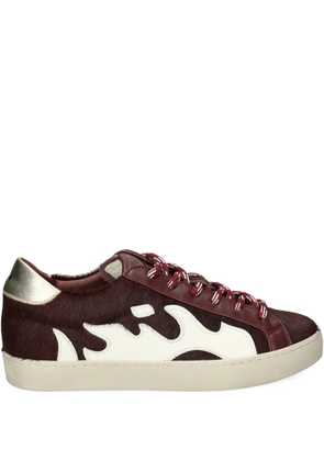 Gamin flame-patch sneakers - Brown