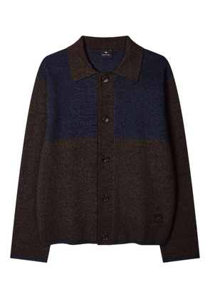 PS Paul Smith button-up colour-block cardigan - Green