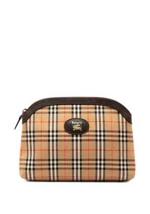 Burberry Pre-Owned 20th Century House Check Coated Canvas pouch - Brown