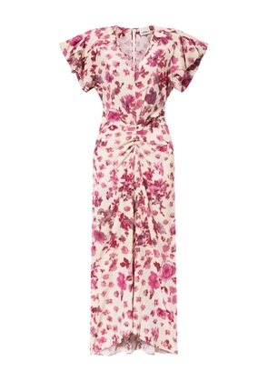 ISABEL MARANT Terenae ruffled floral dress - Neutrals