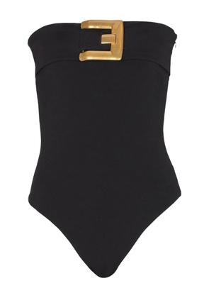 Balmain buckle crepe-texture bodysuit - Black