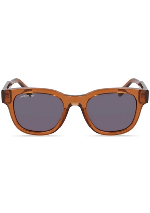 Lacoste logo-print sunglasses - Brown