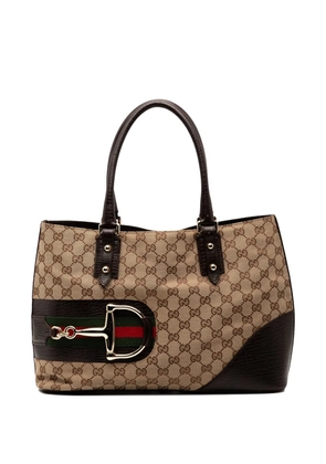 Gucci Pre-Owned 2000-2015 GG Canvas Hasler Web tote bag - Brown