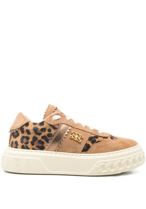 Casadei leopard-print logo-detail sneakers - Neutrals