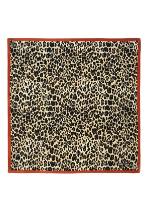 Bimba y Lola leopard border scarf - Neutrals