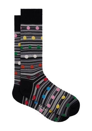 Paul Smith stripe-dot socks - Black