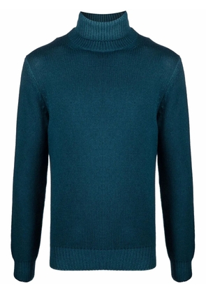 Dell'oglio roll-neck rib-trimmed jumper - Blue