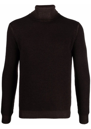 Dell'oglio merino knit roll neck jumper - Brown