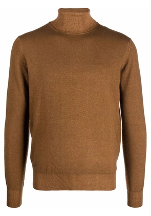 Dell'oglio roll-neck rib-trimmed jumper - Brown