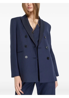 Gaelle pinstripe double-breasted blazer - Blue