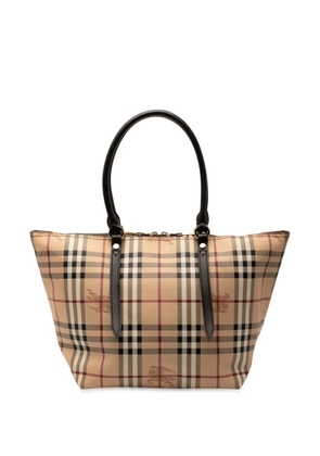 Burberry Pre-Owned 2000-2017 Small Haymarket Check Coated Canvas Salisbury tote bag - Brown