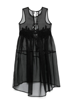 MAURIZIO MYKONOS semi-sheer midi dress - Black