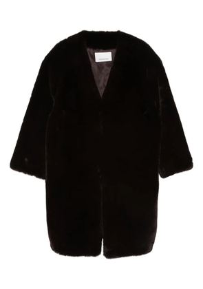 The Frankie Shop open front faux fur coat - Brown