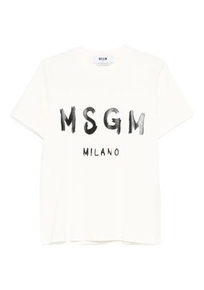 MSGM logo T-shirt - Neutrals