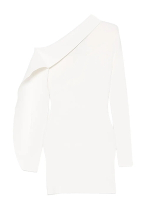David Koma asymmetric mini dress - White