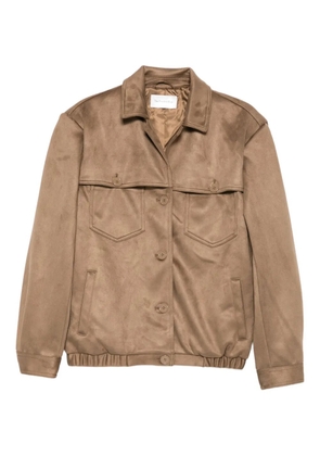 The Frankie Shop Hester button-fastening pocket jacket - Brown