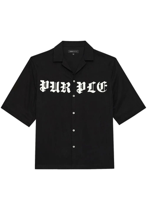 Purple Brand Gothic Wordmark cotton shirt - Black