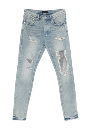 Purple Brand sequin-embellished denim jeans - Blue