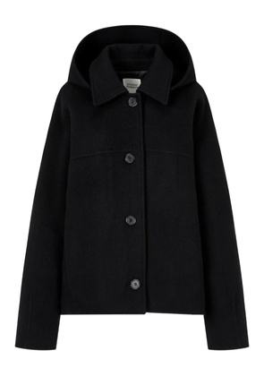 TOMBOY hooded button jacket - Black