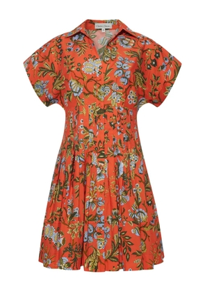Cara Cara Nash floral shirt-style mini dress - Orange