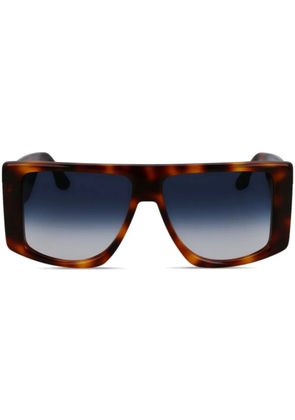Victoria Beckham Eyewear logo-plaque sunglasses - Brown