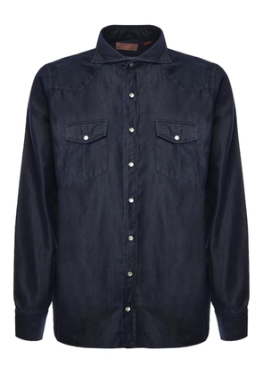 BORRIELLO NAPOLI chest-pocket denim shirt - Blue