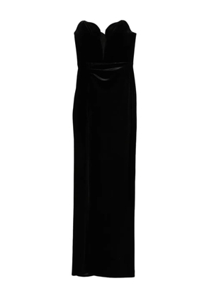 CRISTALLINI Vivienne sweetheart velvet maxi dress - Black