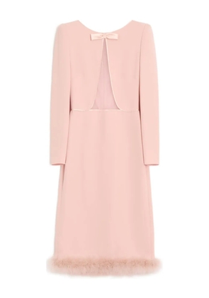 Valentino Garavani midi Boa shoulder pads dress - Pink