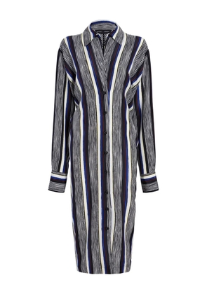 Proenza Schouler Amira striped midi dress - Black