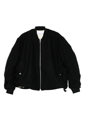 Peacemaker Oamc zip-up ruched-detail bomber jacket - Black
