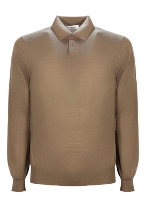 Kangra wool polo shirt - Brown
