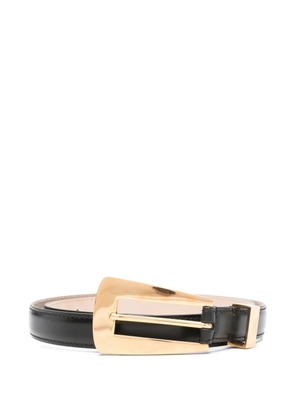 KHAITE lucca gold buckle belt - Black