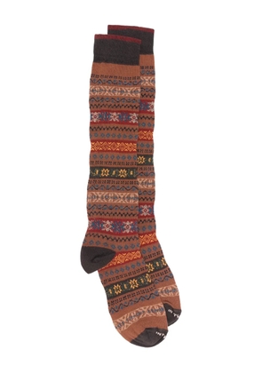 In The Box x Mitchumm patterned socks - Brown