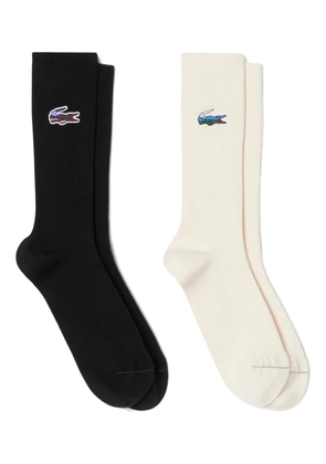 Lacoste embroidered-logo socks (pack of two) - Black
