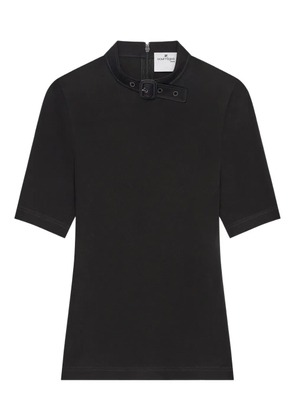Courrèges buckle T-shirt - Black