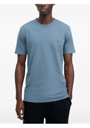 AllSaints Brace logo-embroidered round-neck T-shirt - Blue