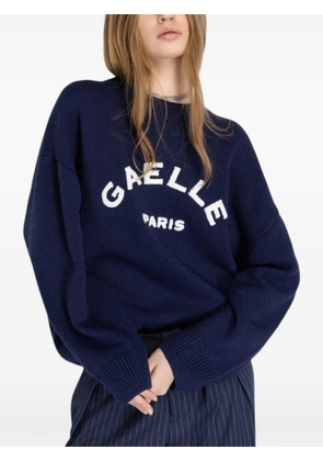Gaelle embroidered logo sweater - Blue