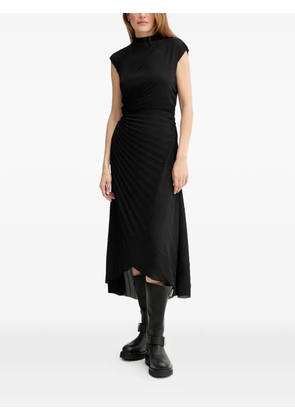AllSaints Rayanna pleated asymmetric dress - Black