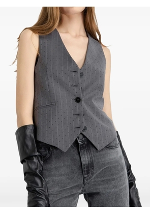 Gaelle pinstripe buttoned jacket - Grey