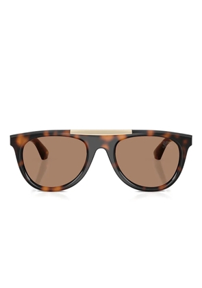 Burberry Eyewear havana-pattern gold-detail sunglasses - Brown