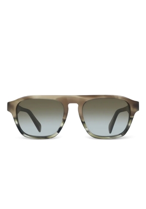 Paul Smith striped rectangle sunglasses - Green
