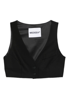 MEDEEA button pocket vest - Black