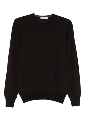 GIUUNO crew-neck panelled T-shirt - Brown