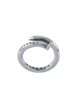 Nialaya Jewelry Dorje engraved nail ring - Silver