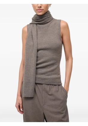 STAUD roll-neck sleeveless top - Brown