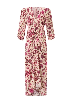 ISABEL MARANT x Albini floral ruched dress - Neutrals