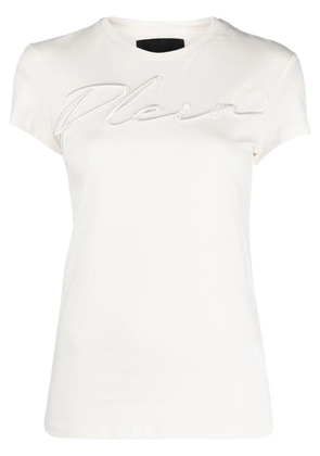 Philipp Plein embroidered-logo cotton T-shirt - White